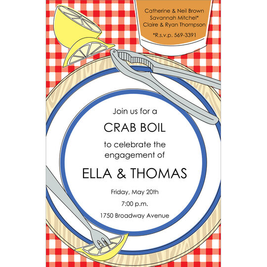 Clambake Placesetting Invitations